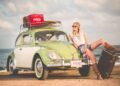 a car and a girl