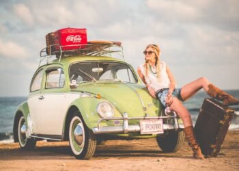 a car and a girl