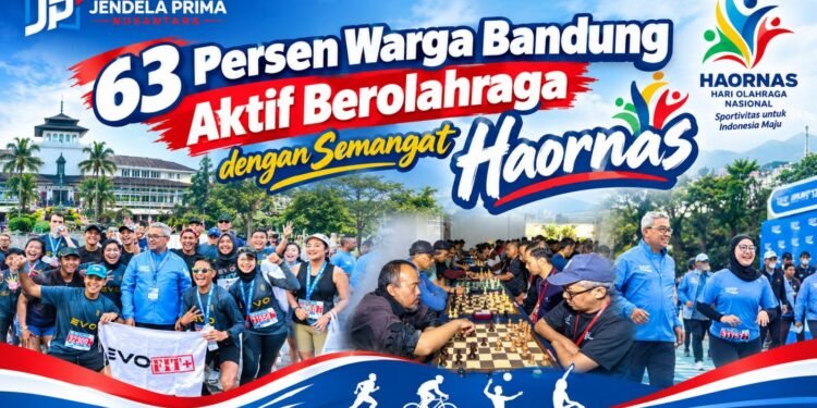63 Persen Warga Bandung  Aktif  Berolahraga dengan Semangat Haornas